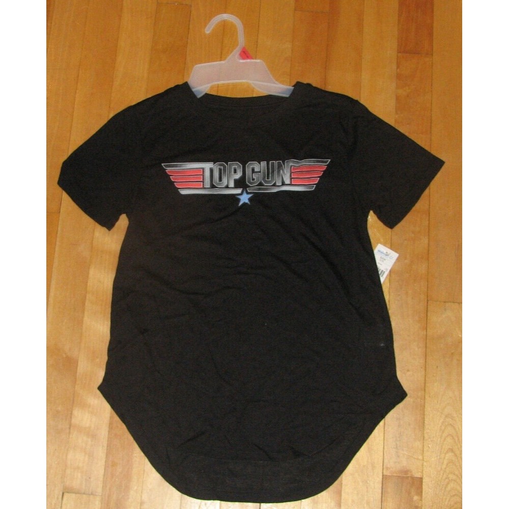 Top Gun Black T-shirt Junior Girl Size S (3-5) NEW